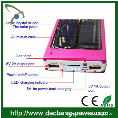 Hiqh capacity portable solar power bank charger 30000mah